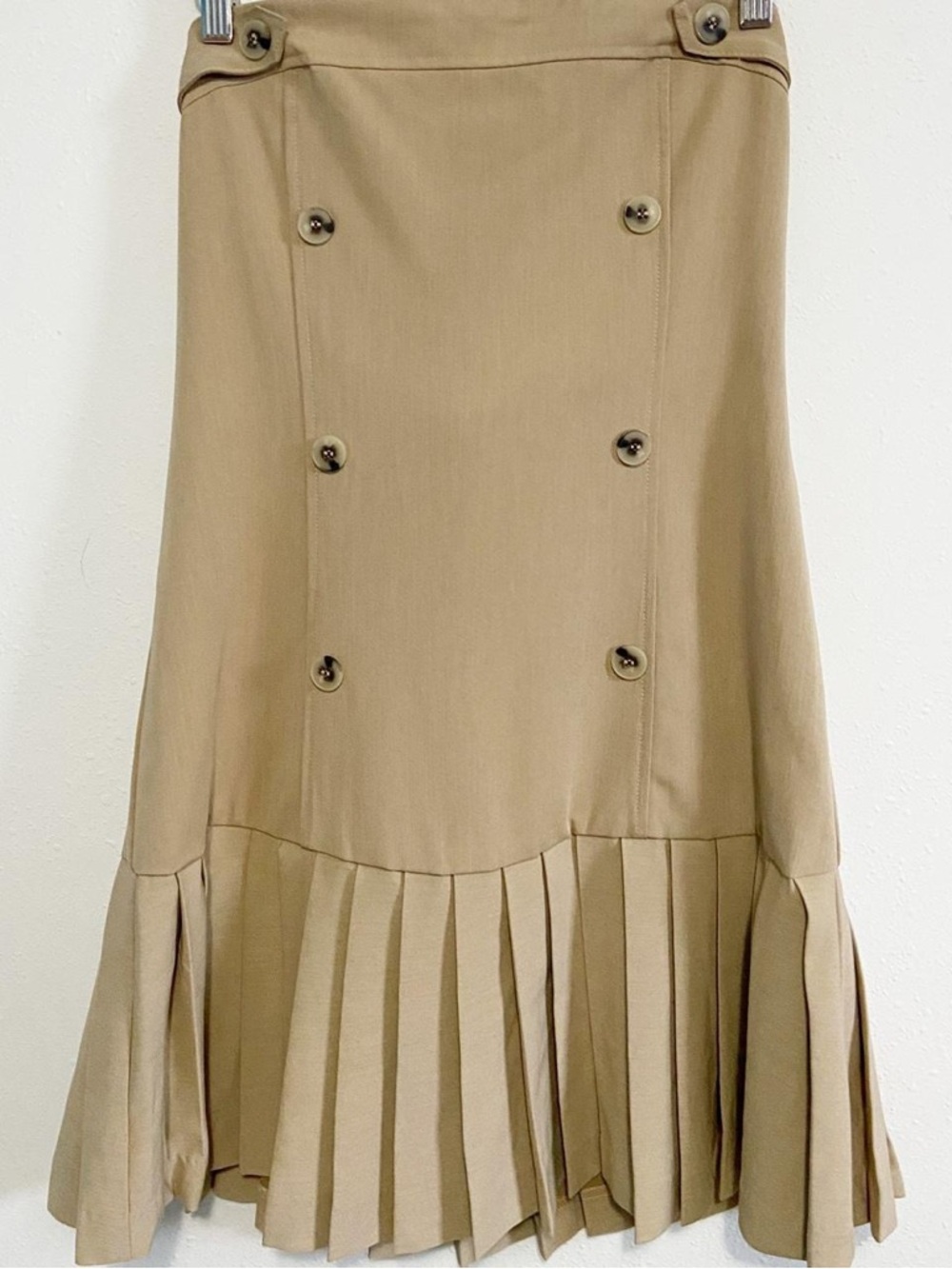NWT Anthropologie Maeve Strapless Pleated Beige Mini Dress - Picture 3 of 8